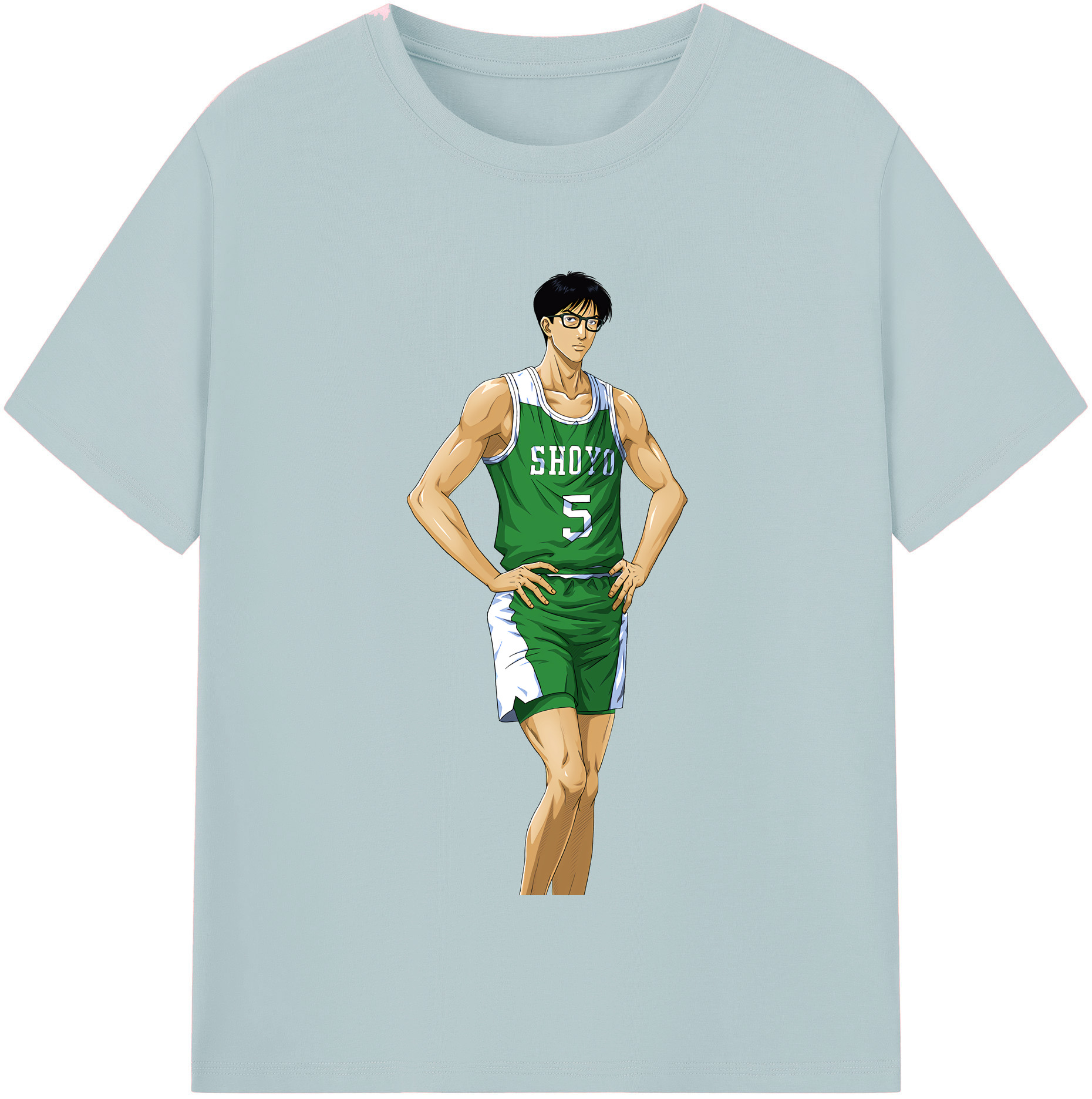 SLAM DUNK／スラムダンク 綿100％半袖Tシャツ（フロントプリント）
